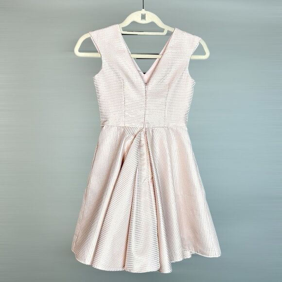 Un Deux Trois Pink Metallic Kids Formal Dress - Picture 7 of 11